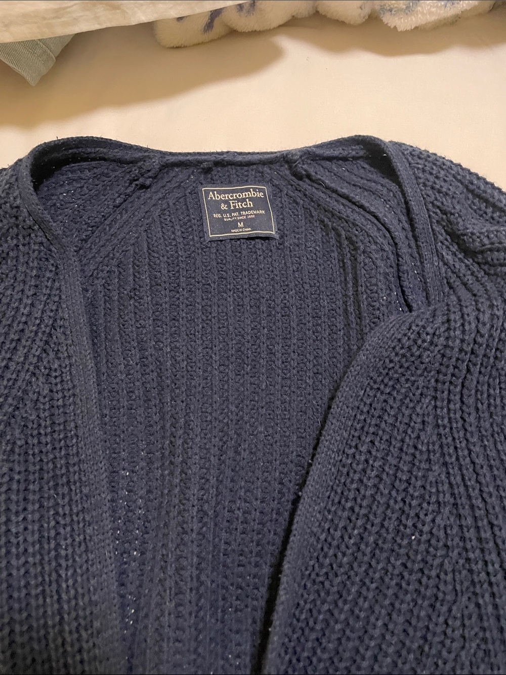 Abercrombie & Fitch Navy Chunky Knit Cardigan